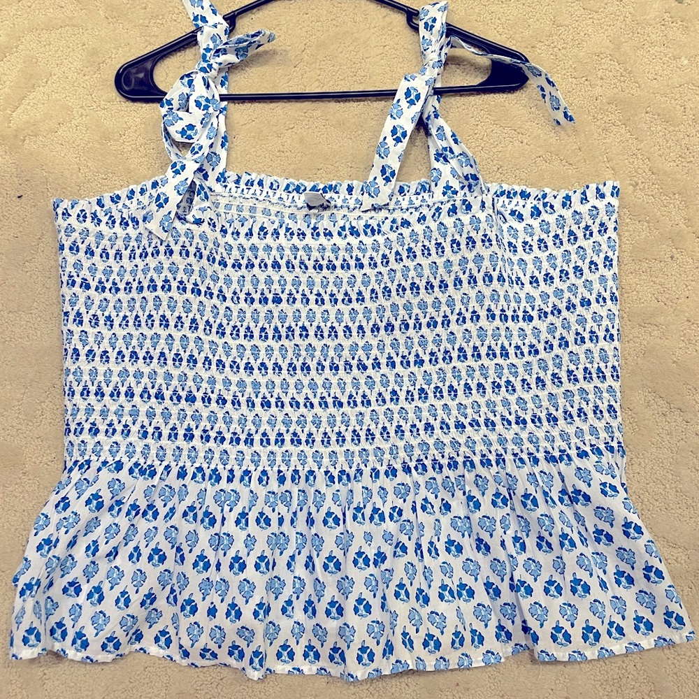 J Crew Peplum Cropped Tank/Blouse